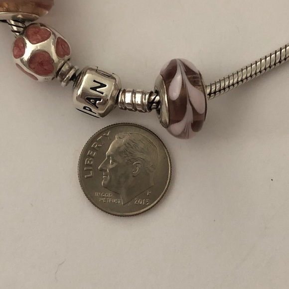 💕3/$70 Swirly Swirl Pink PANDORA 925 Charm - Picture 3 of 8